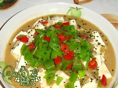 美食:双椒嫩豆腐DIY